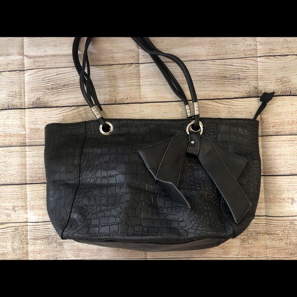 Black Trapeze Tote Purse - Picture 3 of 4